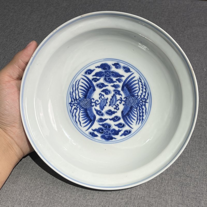 清光绪青花凤纹盖碗 - 图17