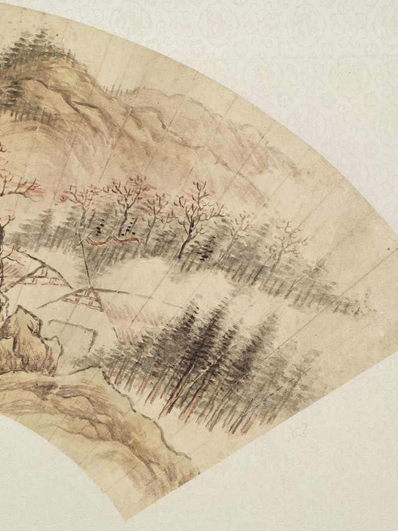 庚寅（1890年）、丁卯（1927年）作 任颐、袁培基、周镛 山水三帧 - 图11