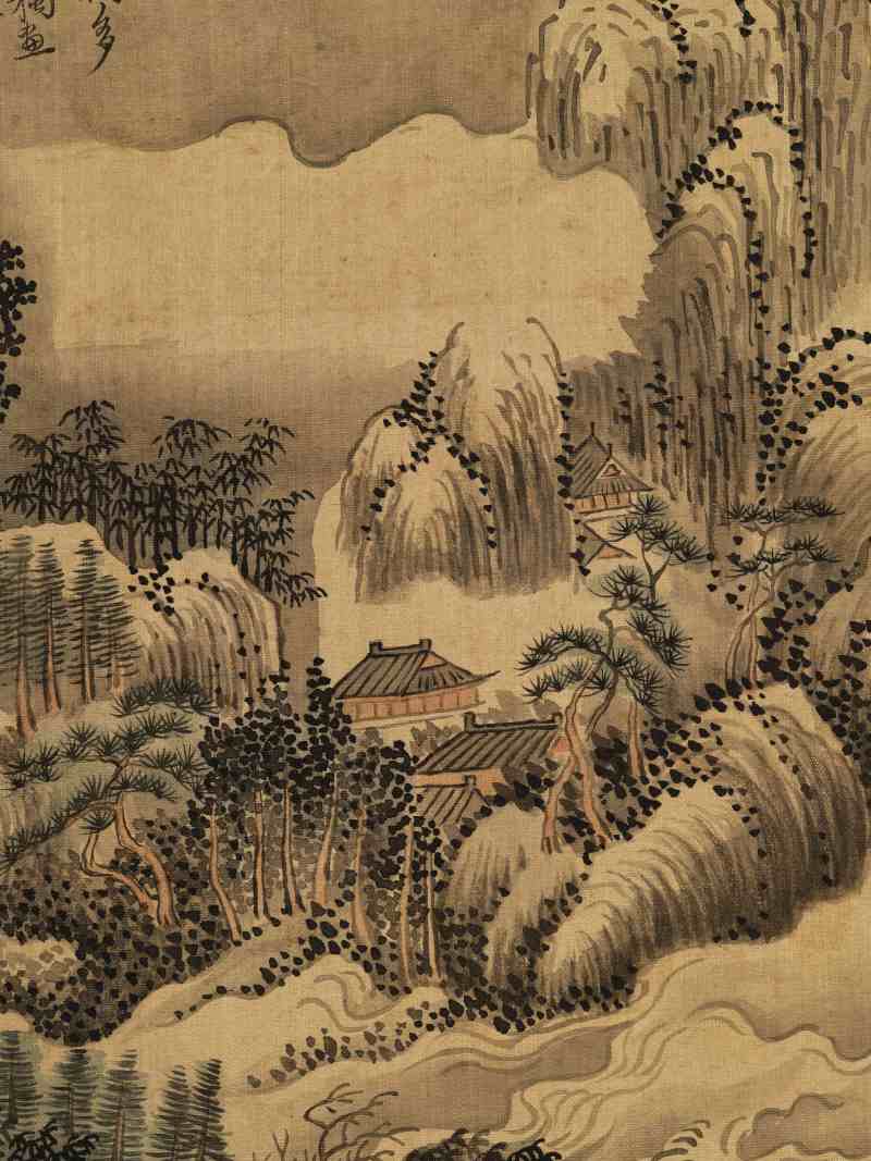 张僧繇（款） 秋山赏景图 - 图7