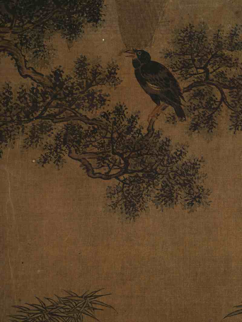 钱选（款） 松柏双鸦 - 图7