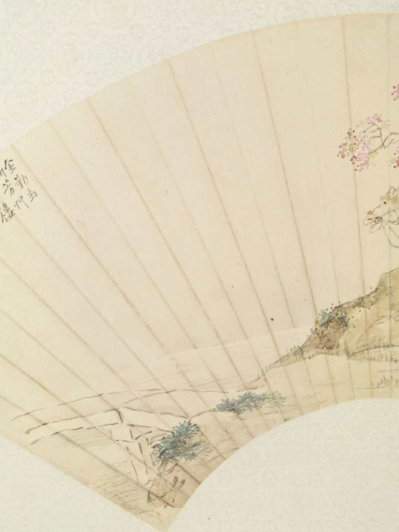 丙申（1896年）、甲子（1864年）作 沈心海、王礼 花鸟人物二帧 - 图11