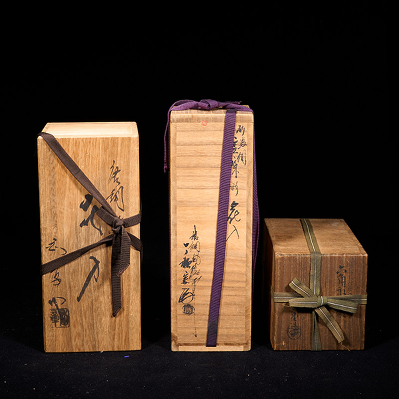日本老木盒一组（3个） - 图1