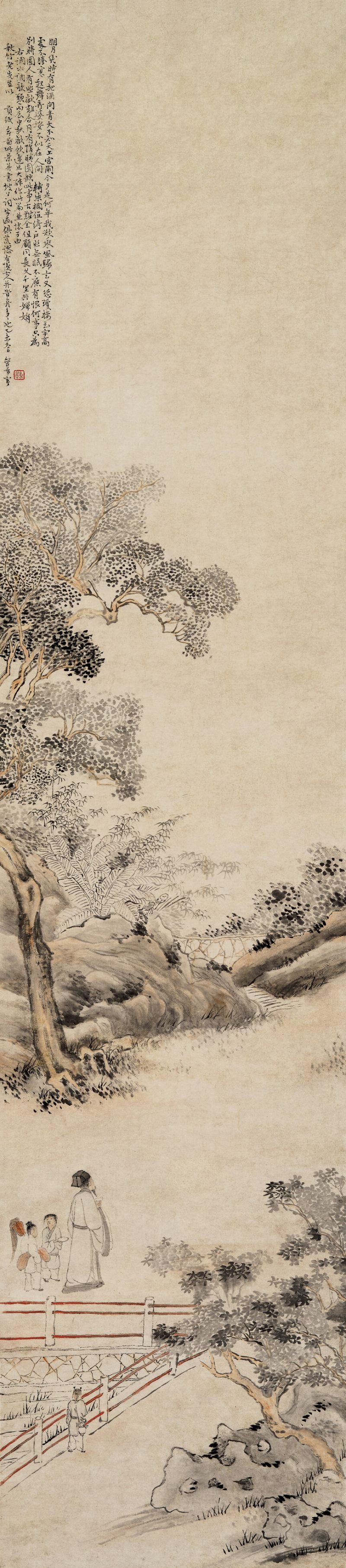乙未（1775年）作 管希宁 东坡吟咏图