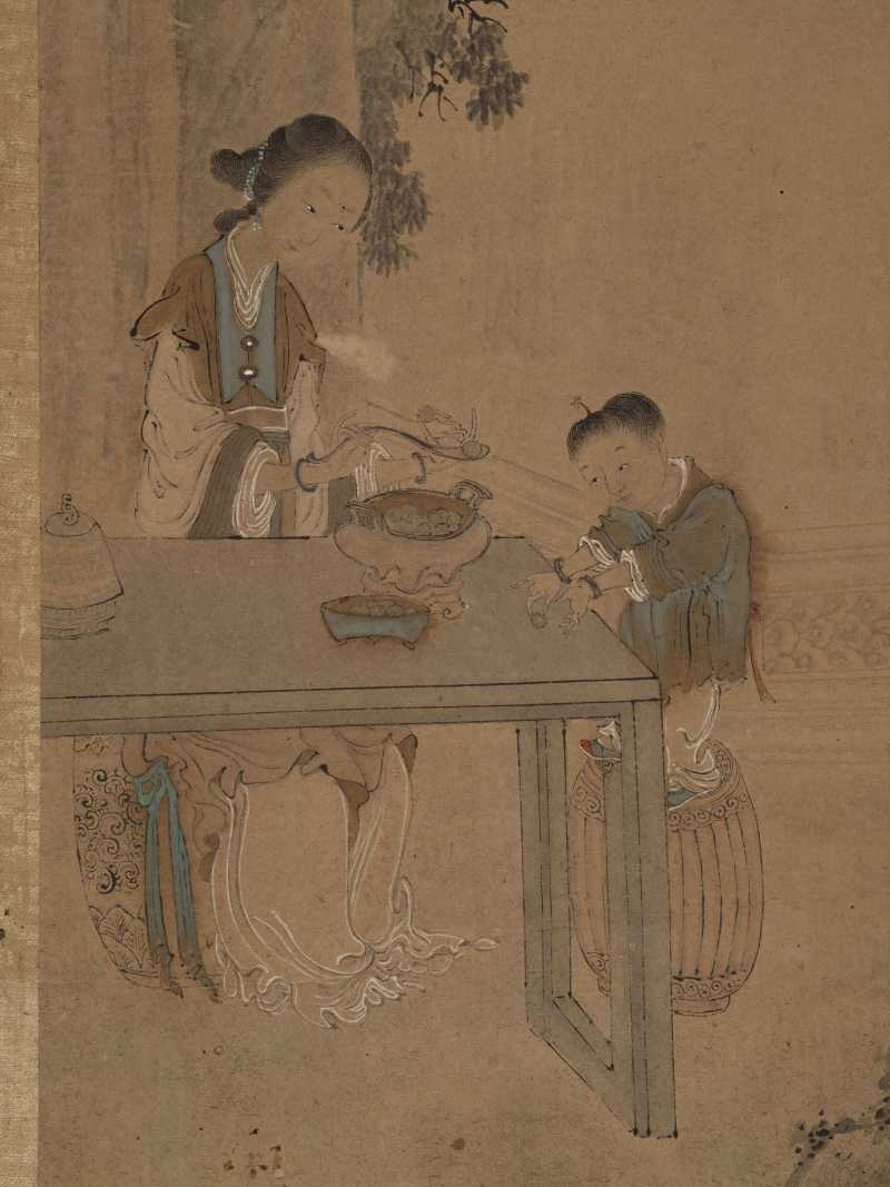 乙亥（1815年秋） 王崧 仕女四屏 - 图3
