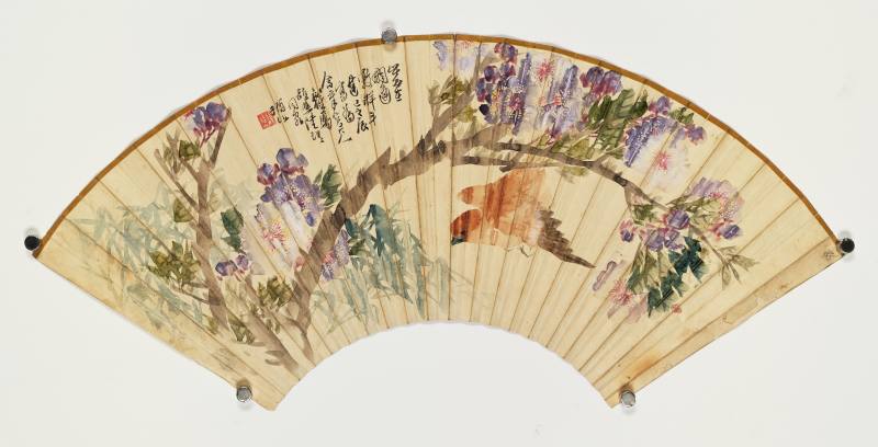 韵樵、洪锡礽、李孺 花鸟书法三帧 - 图2