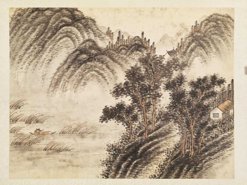 道光丙申（1836年）作 顾鹤庆（款） 仿赵大年笔意山水册 - 图10