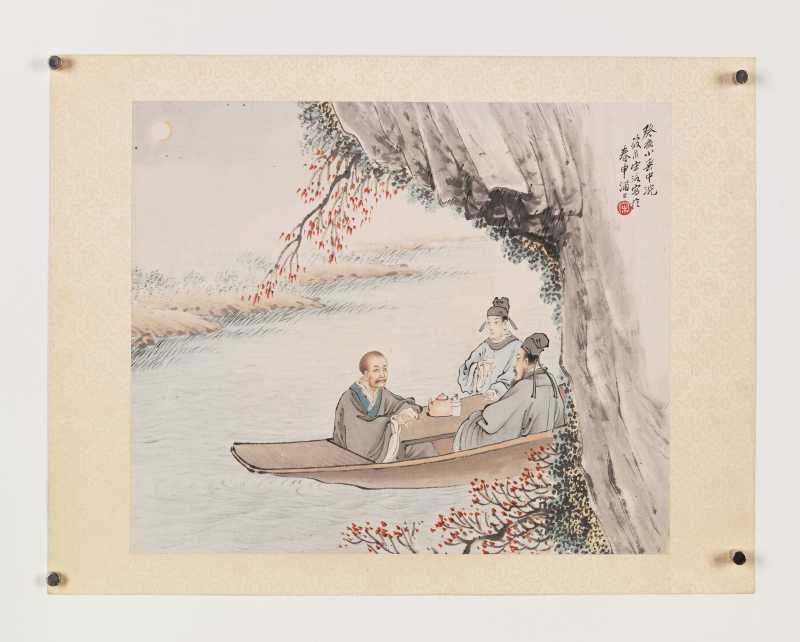光绪戊戌（1898年）作 宋洛、陆恢、汪谦 人物三帧 - 图2