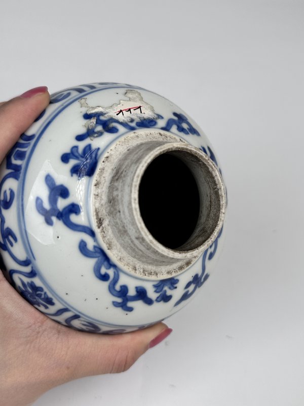 清康熙青花宝象花鸟纹罐 - 图6