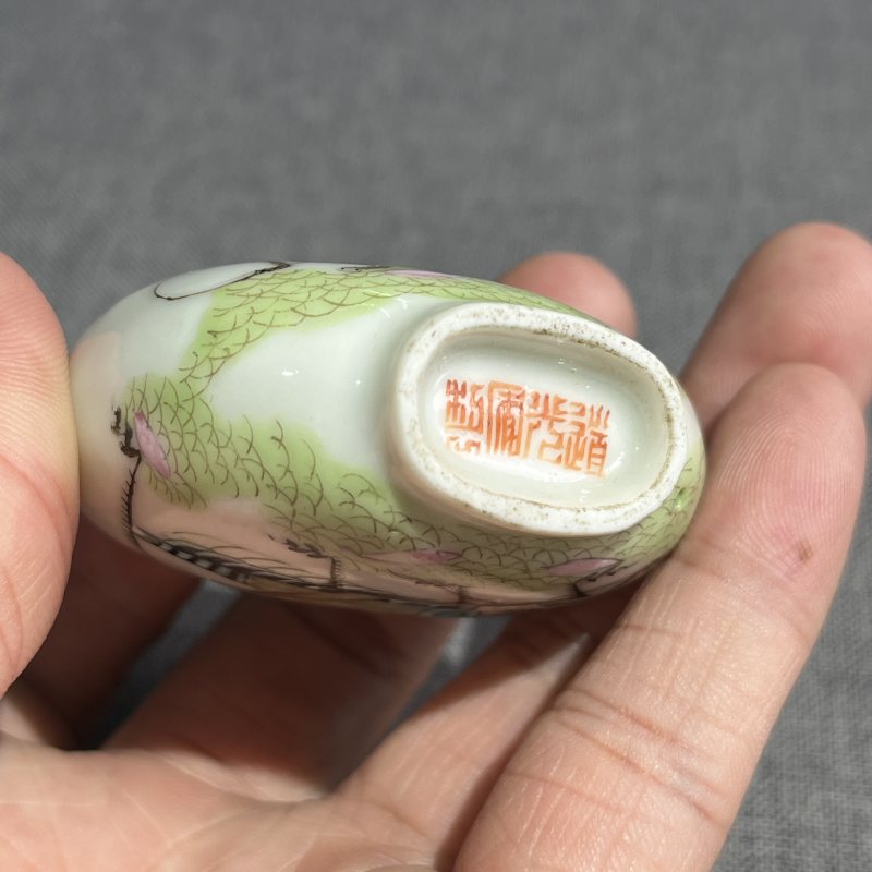 清道光粉彩虫趣图鼻烟壶 - 图12