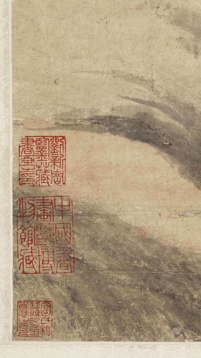 甲午（1834年）作 潘思牧（款） 仿戴文进关山积雪图通景六屏 - 图42