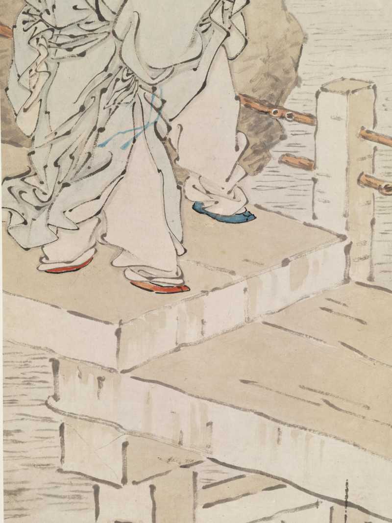 乙未（1895年）作 陆鹏 人物四屏 - 图25