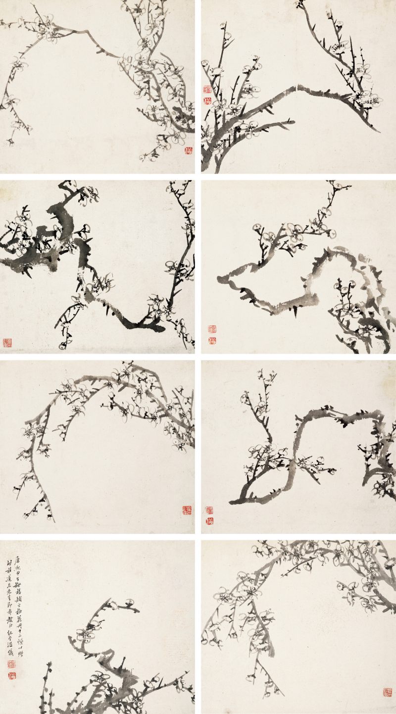 康熙甲子（1684年）作 温仪 梅花册