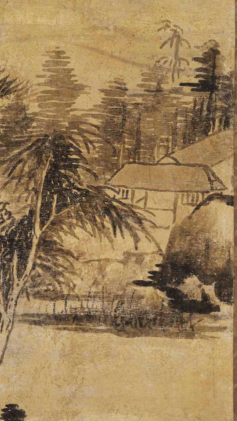 辛亥（1671年）作 朱轩 临董山水 - 图5
