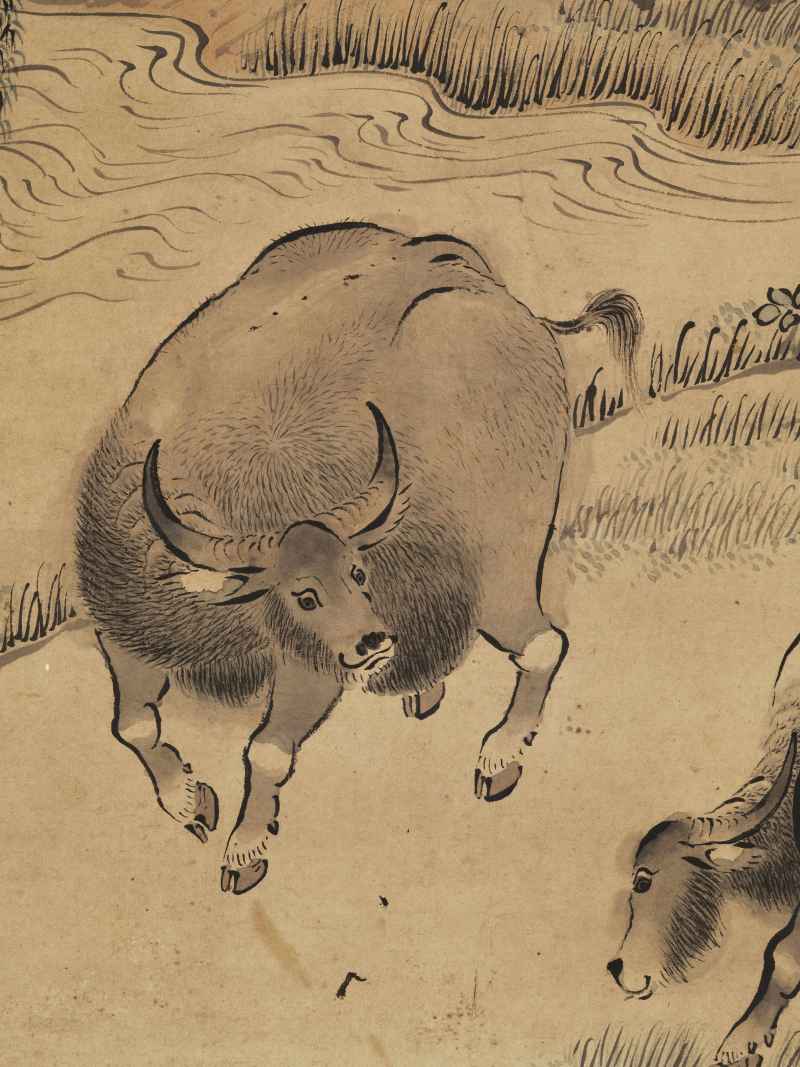 戊戌（1718年）作 杨晋（款） 柳溪放牧 - 图4