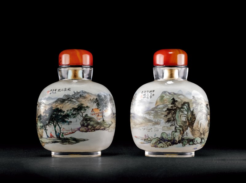 2004年 李克昌作 內繪山水圖鼻煙壺