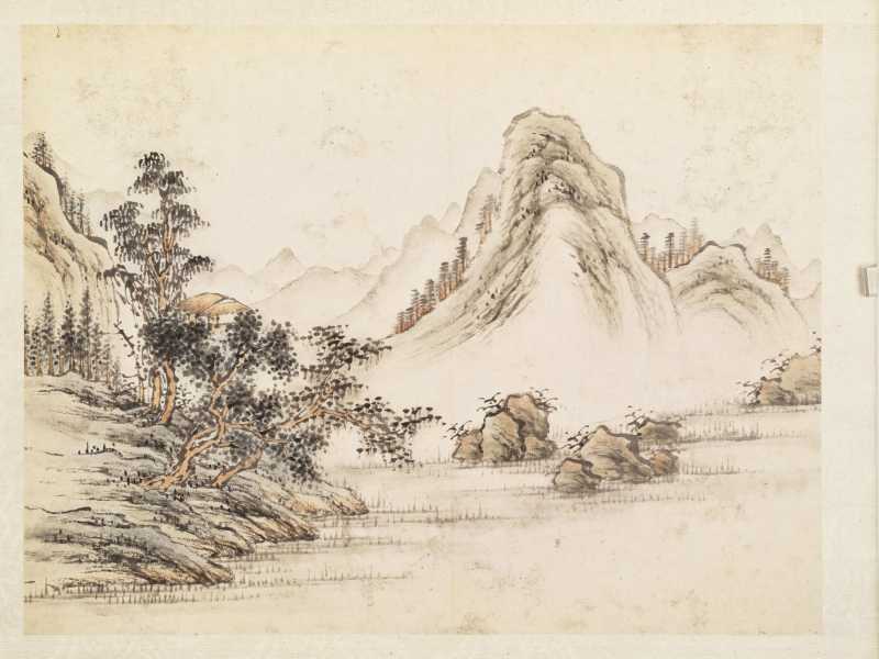 道光丙申（1836年）作 顾鹤庆（款） 仿赵大年笔意山水册 - 图12