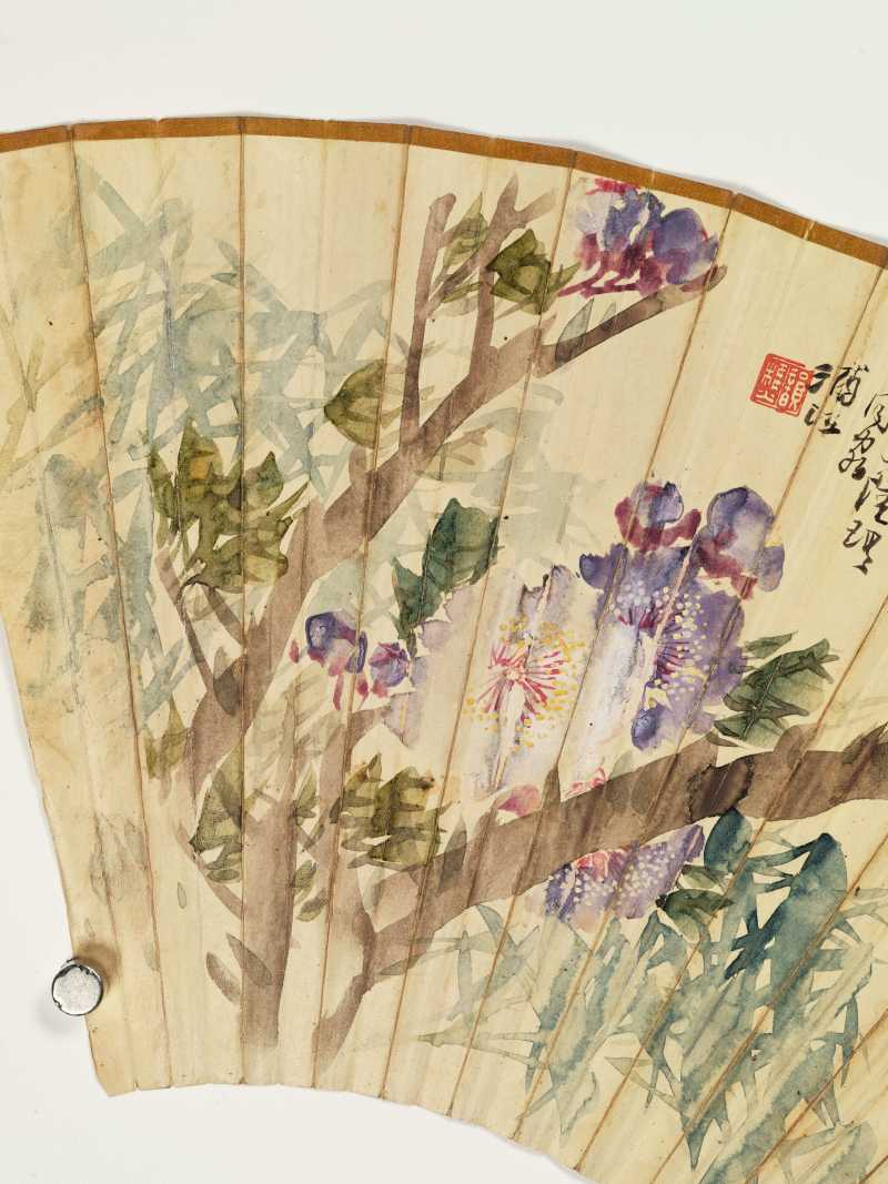韵樵、洪锡礽、李孺 花鸟书法三帧 - 图6