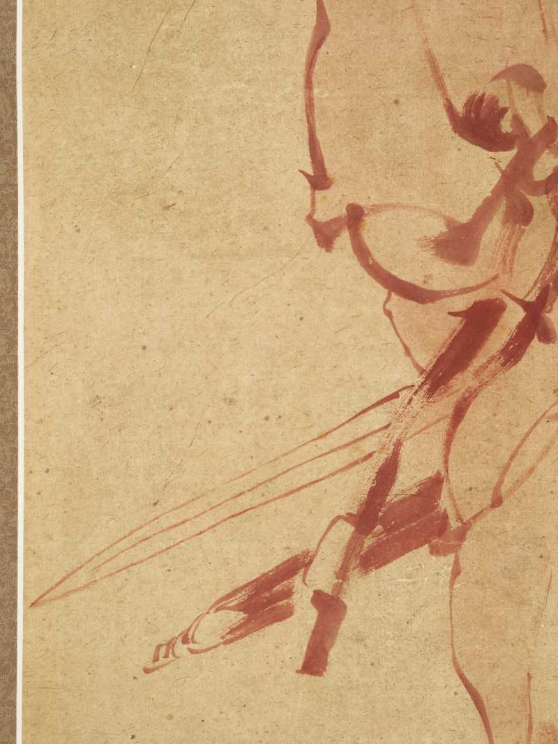 光绪戊寅（1878年）作 任颐（款） 朱砂钟馗 - 图6