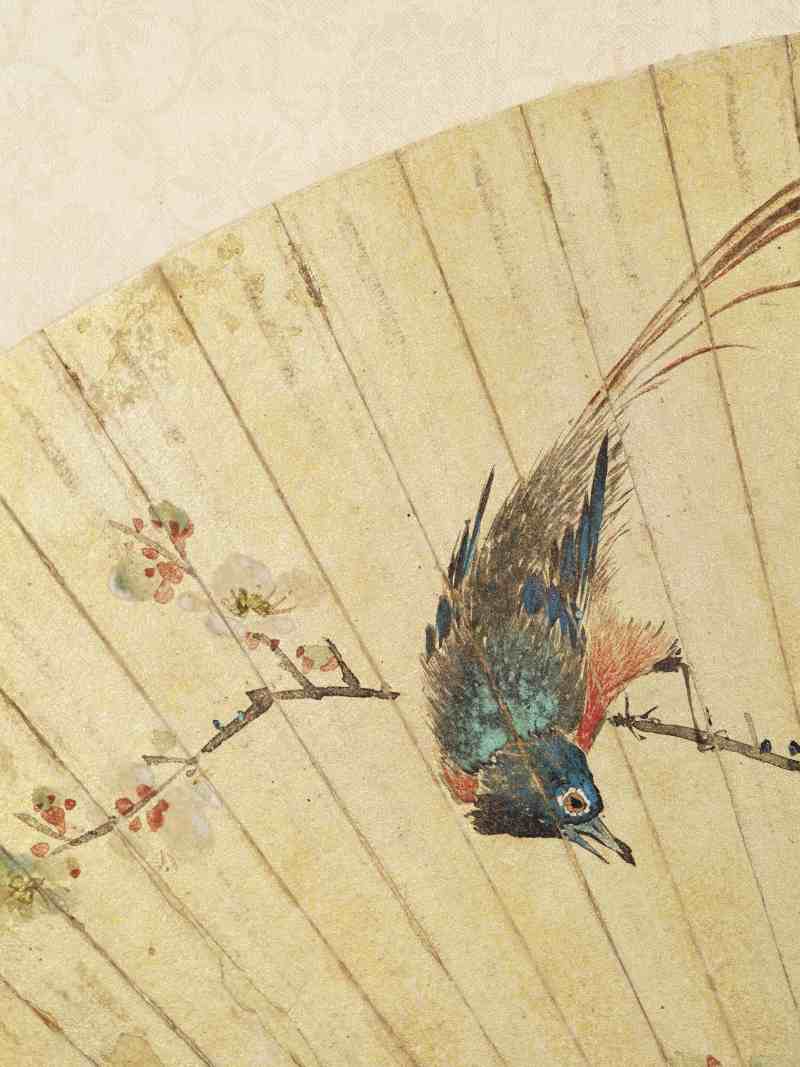 甲申（1884年）、壬午（1882年）、 壬子（1852年）作 舒浩、刘德六 花鸟三帧 - 图4