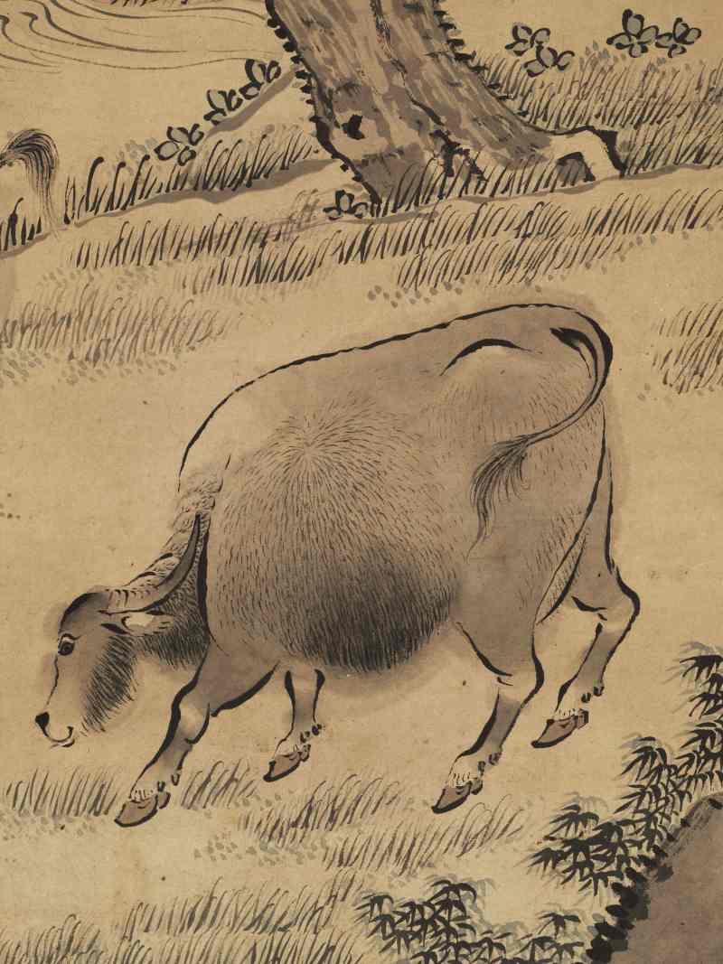 戊戌（1718年）作 杨晋（款） 柳溪放牧 - 图5