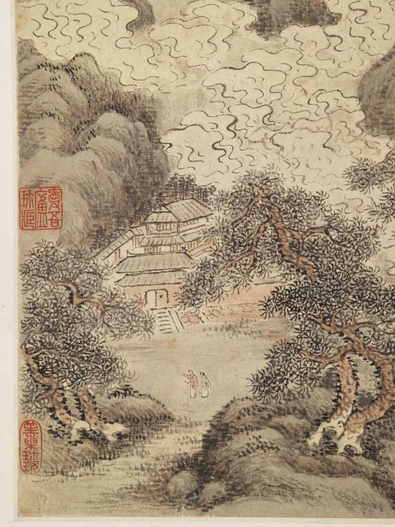 丙辰（1676年）、戊子（1708年）作 王鉴（款）、王翚（款）等七家 诸家山水册 - 图14
