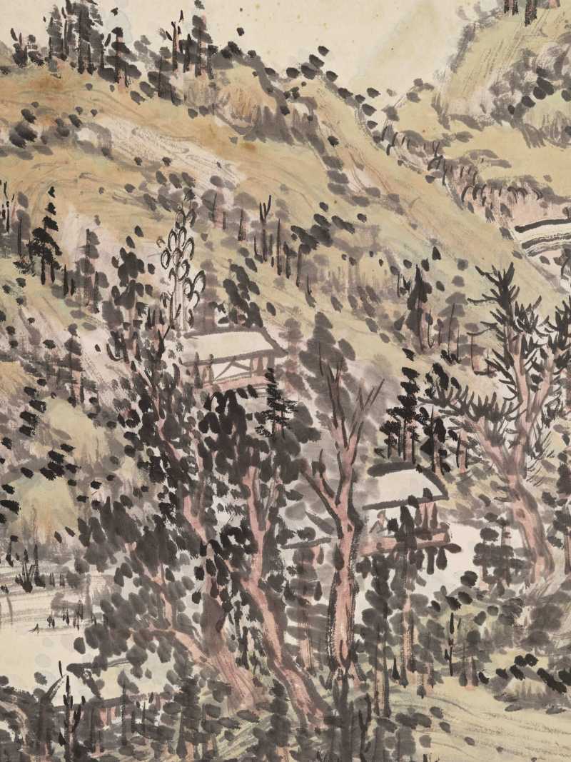 乙亥（1875年）作 陈若木、程庭鹭、胡铁梅等 山水人物七帧 - 图28