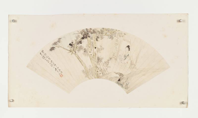 庚寅（1890年）、丙子（1876年）作 沙馥 人物花鸟五帧 - 图15