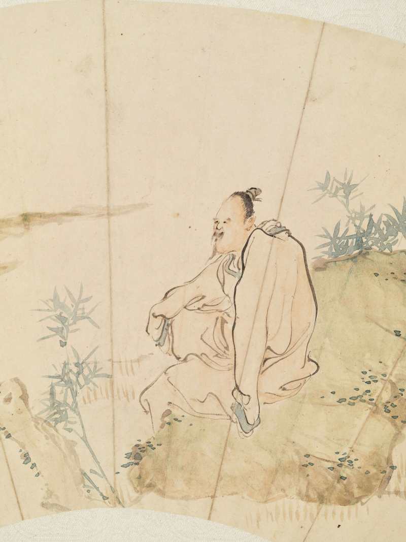 任薰 高士、花鸟二帧 - 图3