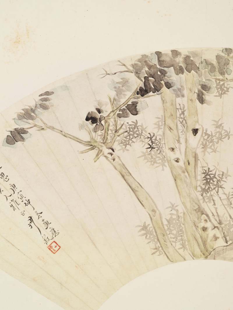 庚寅（1890年）、丙子（1876年）作 沙馥 人物花鸟五帧 - 图16