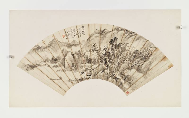 庚寅（1890年）、丁卯（1927年）作 任颐、袁培基、周镛 山水三帧 - 图14