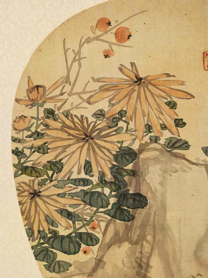 戊辰（1868年）作 胡公寿、姚元之 花卉二帧 - 图9