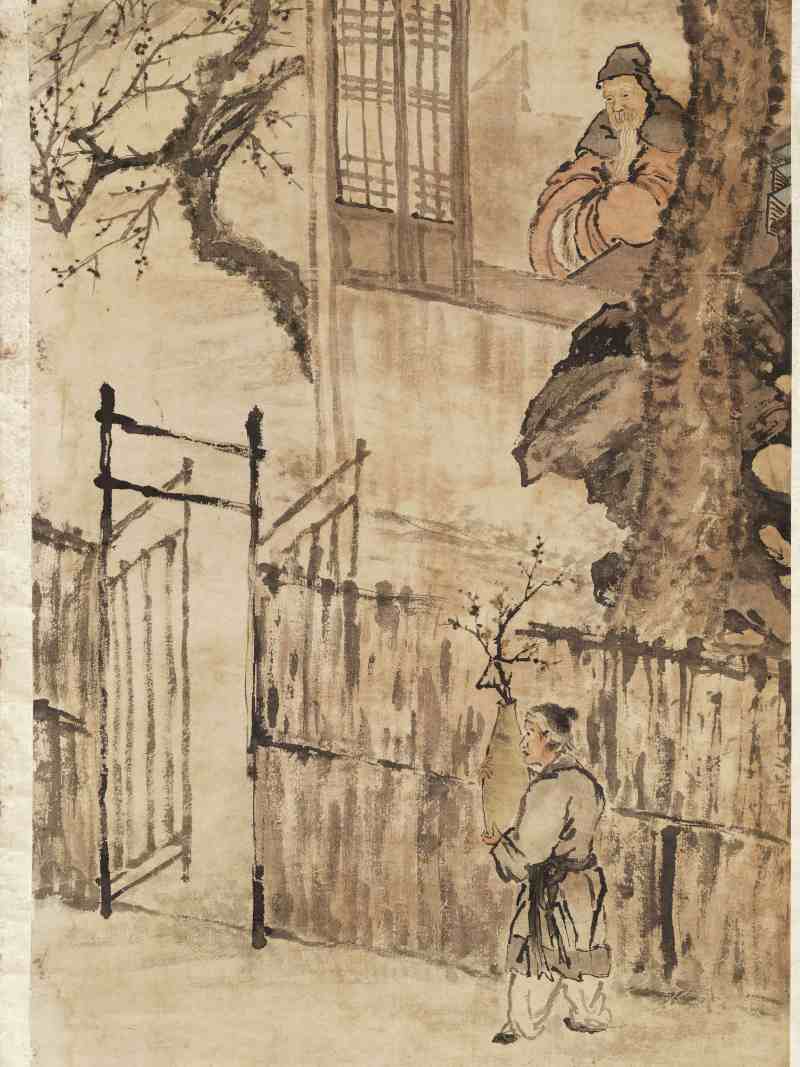丁卯（1688年）作 高其佩（款） 寒斋独坐 - 图4