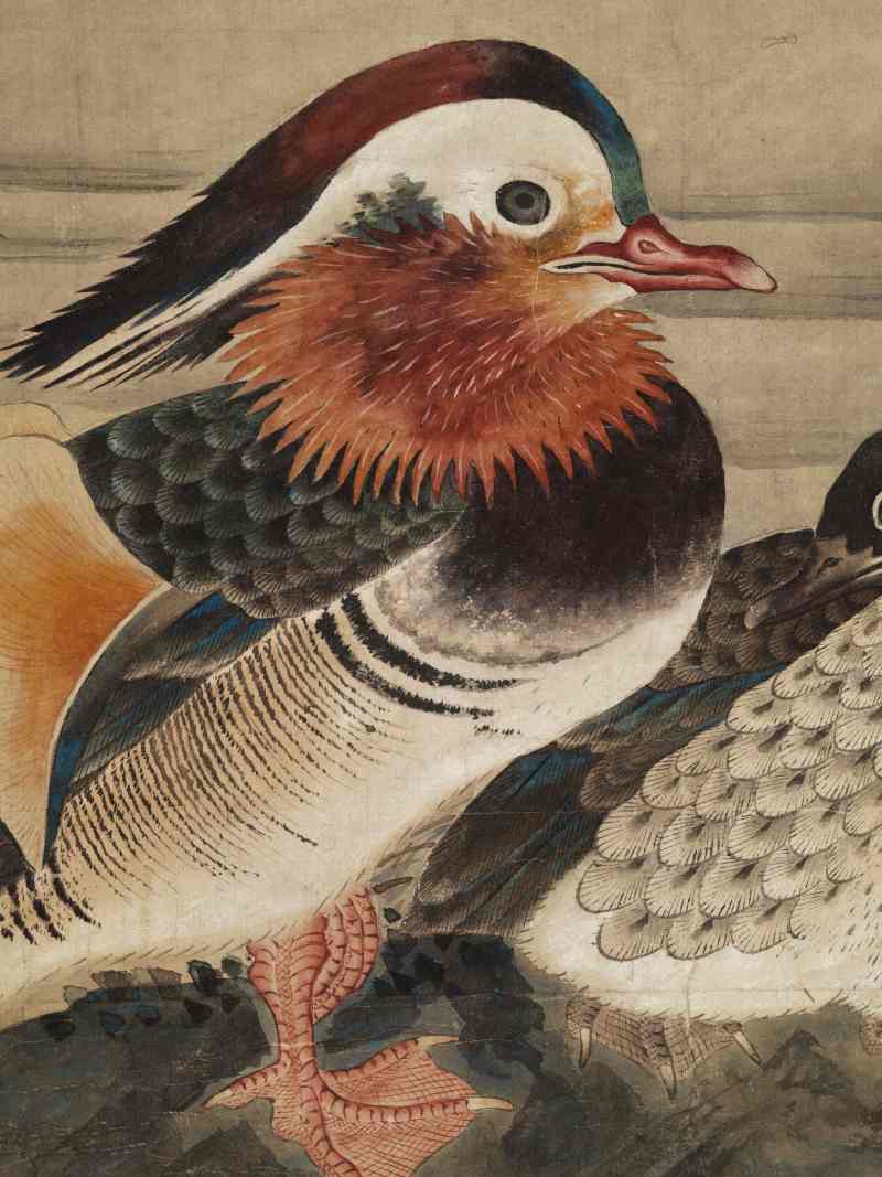 童衡（款） 梅雀鸳鸯 - 图11