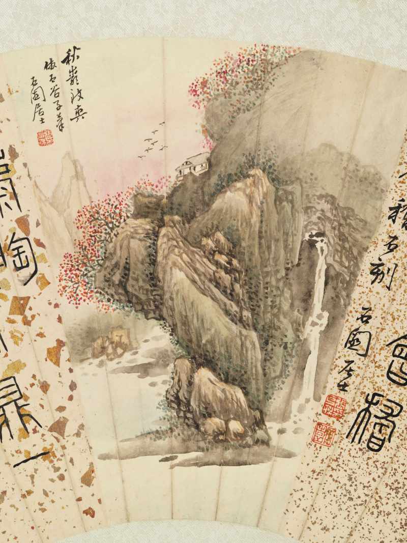 辛卯（1951年）作 张石园 格景二帧 - 图4