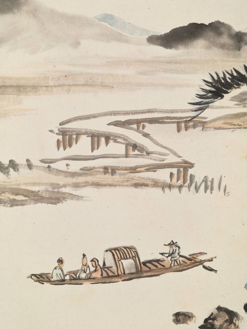 辛亥（1919年）作 吴徵、顾颐 山水二帧 - 图13