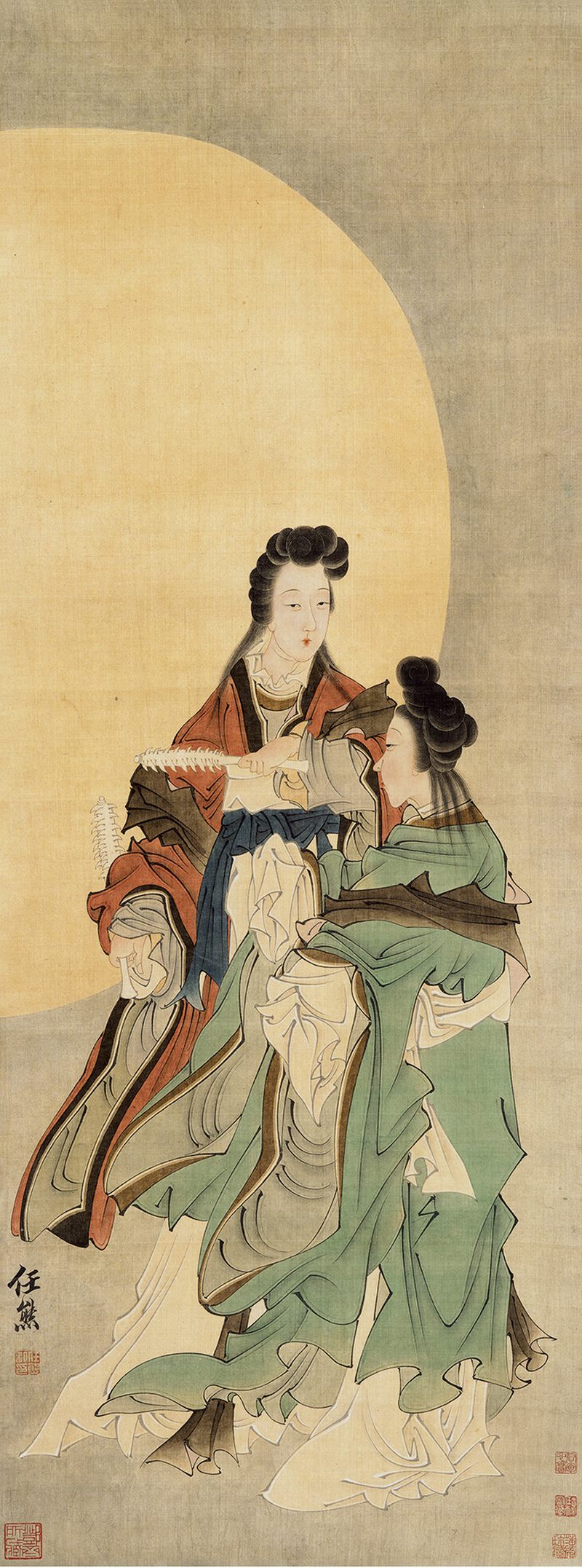 任熊（款） 双姝