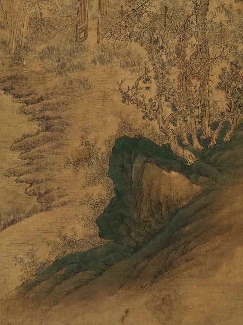 崇祯庚辰（1640年）作 范珏（款） 松园独坐 - 图9