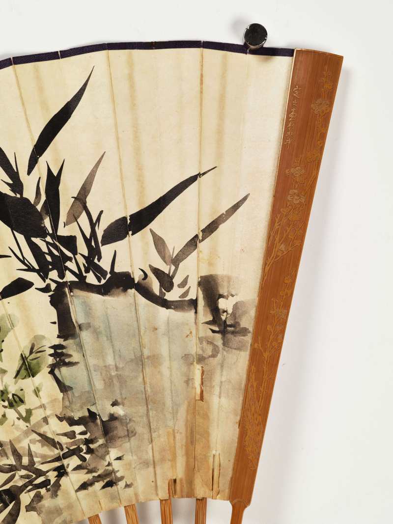 庚辰（1940年）、丁丑（1937年）作 汪溶、金执中、窦以锐、陈半丁 花鸟山水成扇三柄 - 图22