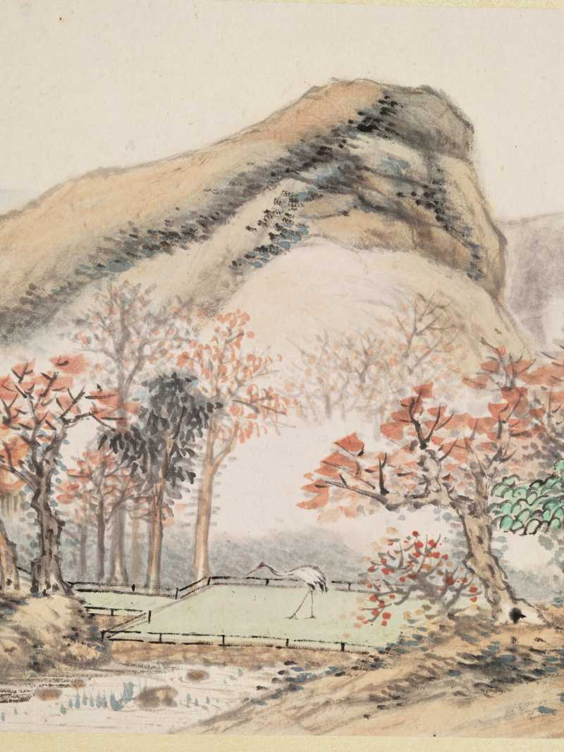 乙亥（1875年）作 陈若木、程庭鹭、胡铁梅等 山水人物七帧 - 图33