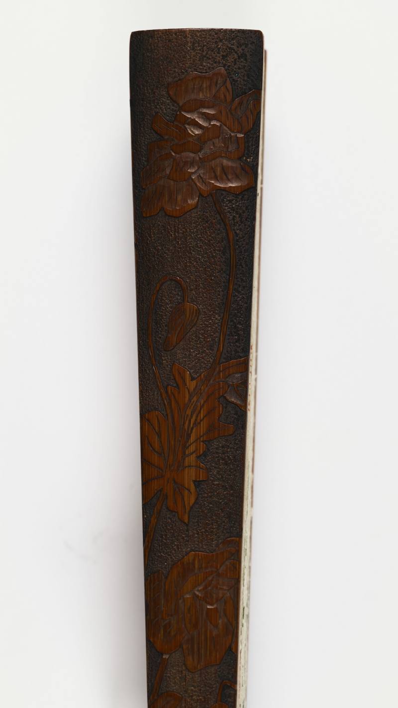 甲申（1944年）、戊戌（1898年）作 郑元素、沙馥等 花鸟成扇两柄 - 图28