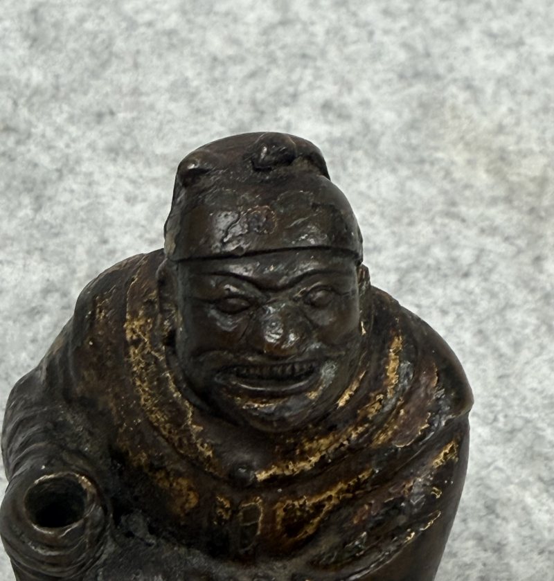 宋或更早 銅鎏金胡人俑 - 图7
