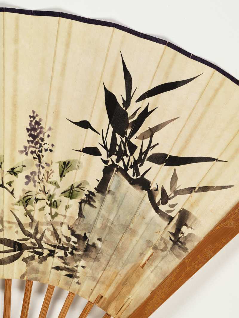 庚辰（1940年）、丁丑（1937年）作 汪溶、金执中、窦以锐、陈半丁 花鸟山水成扇三柄 - 图23