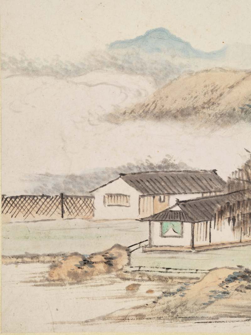 乙亥（1875年）作 陈若木、程庭鹭、胡铁梅等 山水人物七帧 - 图35