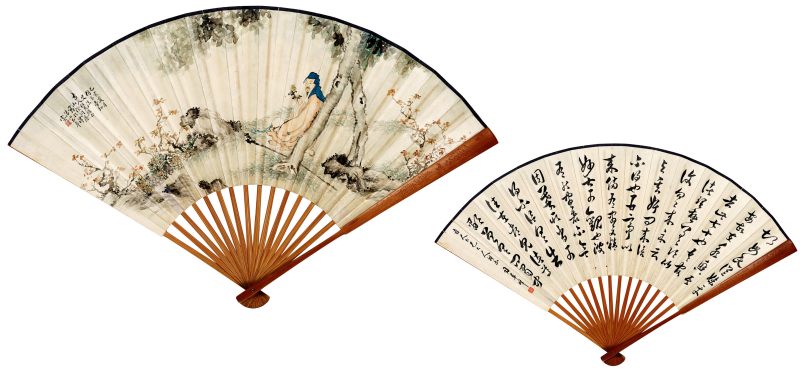 沈洞尘、司华峰 爱菊·行书