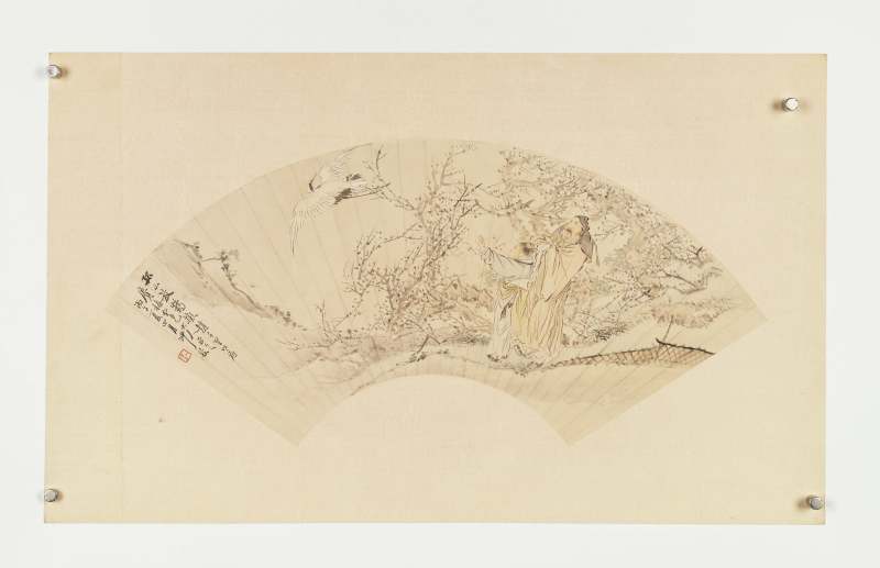庚寅（1890年）、丙子（1876年）作 沙馥 人物花鸟五帧 - 图21