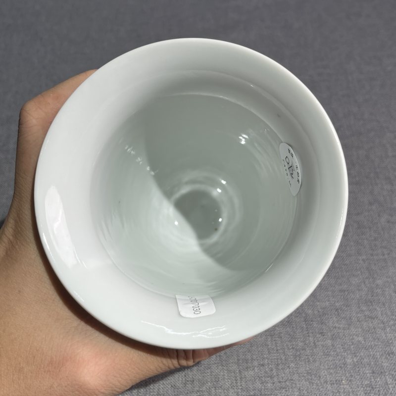 清康熙五彩仕女诗文人物大号铃铛杯 - 图9