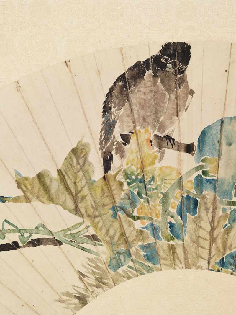 甲申（1884年）、壬午（1882年）、 壬子（1852年）作 舒浩、刘德六 花鸟三帧 - 图12