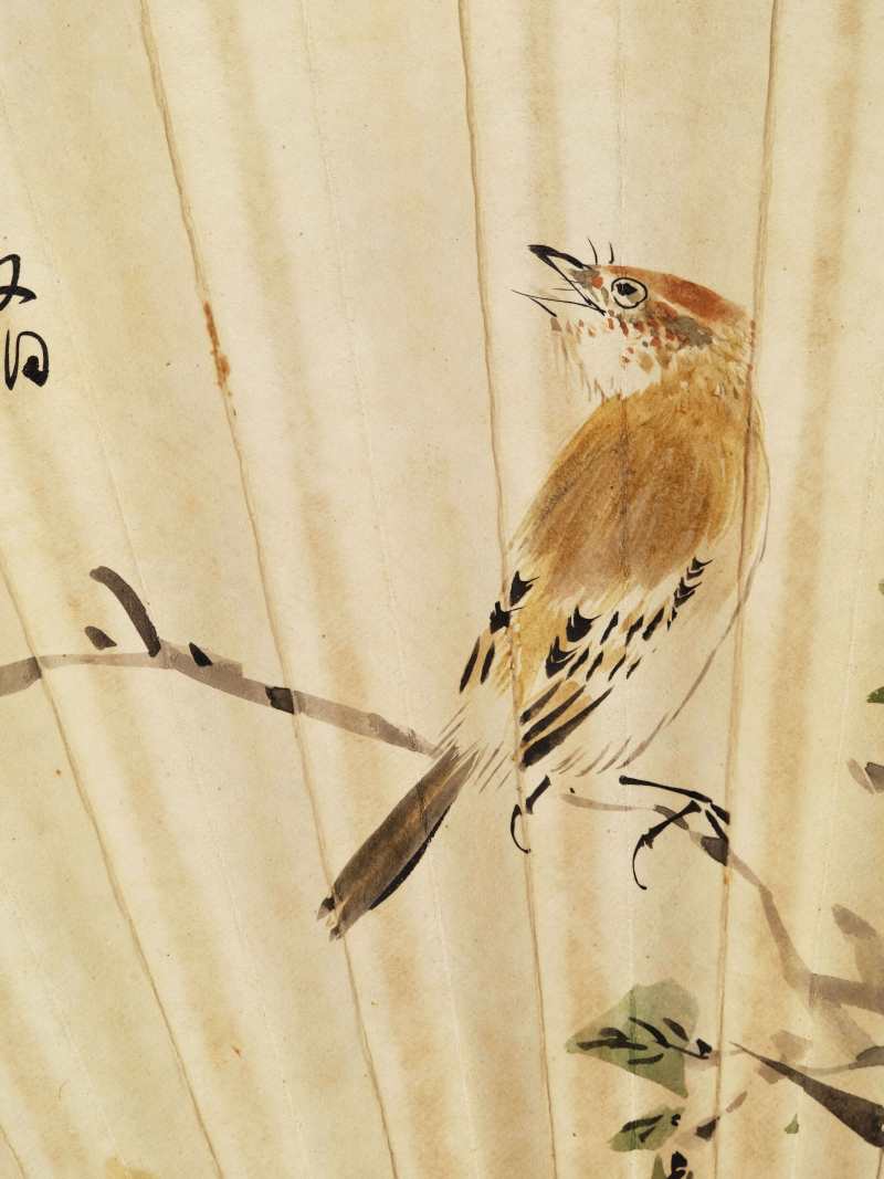 庚辰（1940年）、丁丑（1937年）作 汪溶、金执中、窦以锐、陈半丁 花鸟山水成扇三柄 - 图25