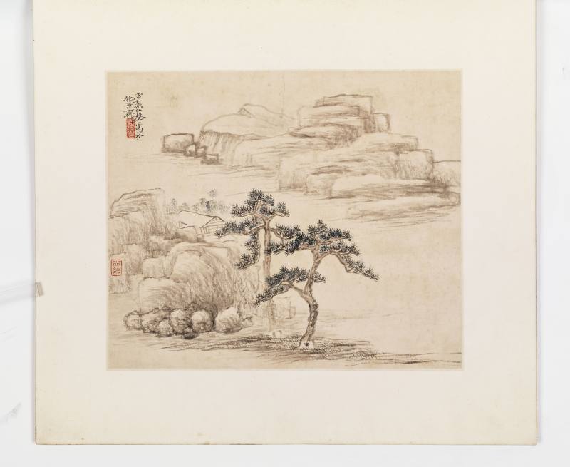 丙辰（1676年）、戊子（1708年）作 王鉴（款）、王翚（款）等七家 诸家山水册 - 图20