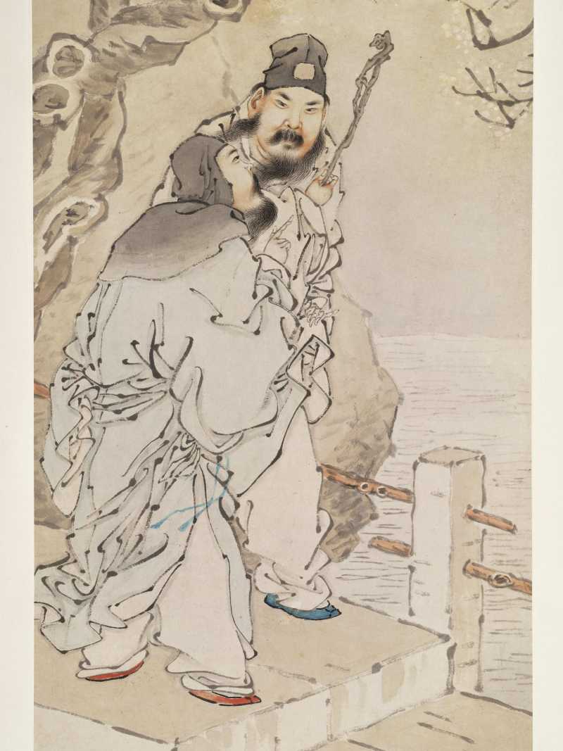 乙未（1895年）作 陆鹏 人物四屏 - 图22